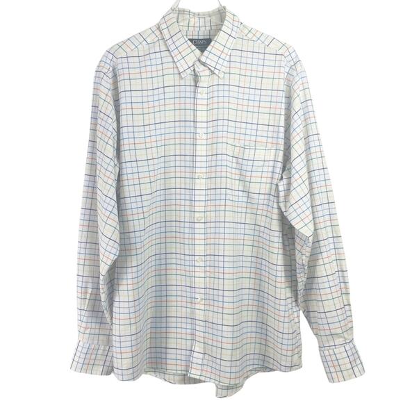CHAPS Classic Fit Wrinkle Free Multicolor Plaid Button Down Collared Dress Shirt - Picture 1 of 7